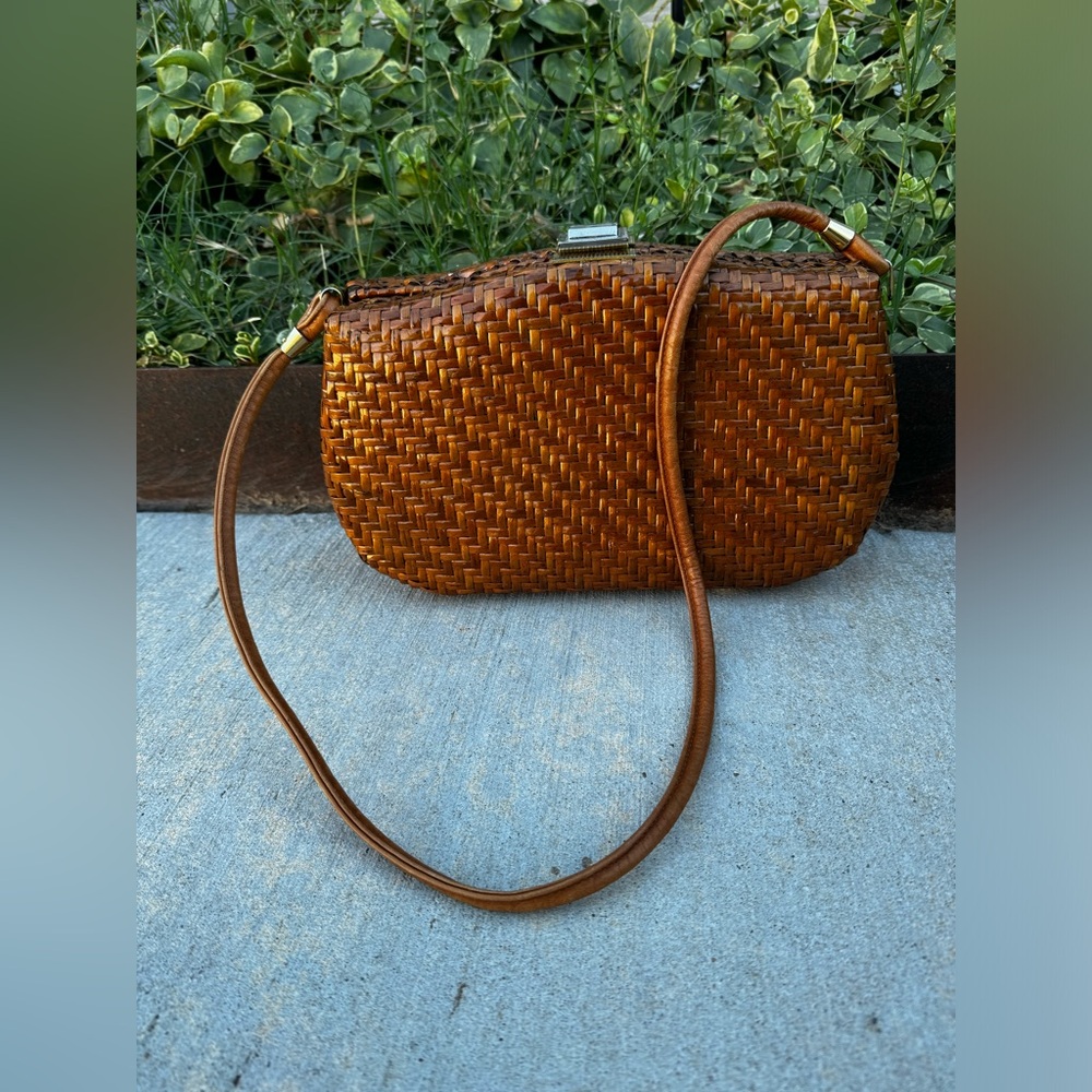 CESARE PICCINI, wicker clutch, 70s Vintage